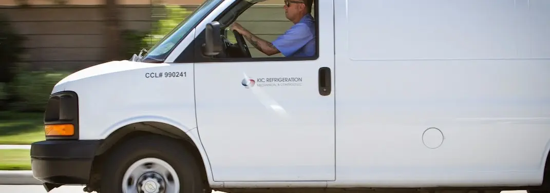 KIC Refrigeration service vehicle serving Belmont area